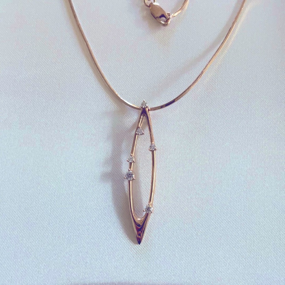 14KR Gold Celestial Pendant with 18in Snake Chain